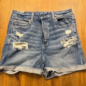 Distressed Denim Women Shorts